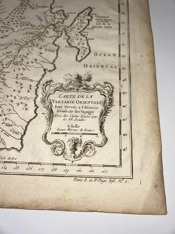 Mapa CARTE DE LA TARTARIE ORIENTALE c1749 Foto 3 de 4