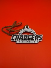 Longaberger NFL San Diego Chargers Pewter Basket Tie-On Rare Made In USA New