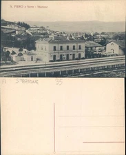 S.PIERO A SIEVE TWENTIETH CENTURY PANORAMIC OF THE STATION BELLA & R@R@-62113