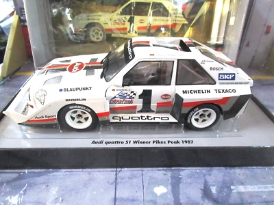 AUDI S1 E2 Sport Quattro Rallye EVO Pikes Peak 1987 #1 Röhrl 1st Werk83 B 1:18 - Bild 1 von 4