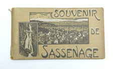 CARNET COMPLET 12 CARTES POSTALES DETACHABLES SOUVENIR DE SASSENAGE VILLE FRANCE