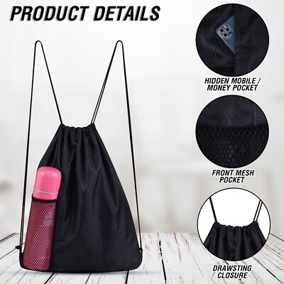 BYCHECAR Kids Gym Backpack – Drawstring Bag Mit Bienen-Motiv, 34x41 Cm