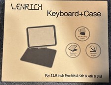 LENRICH Case for iPad Pro 12.9 with Keyboard 2022 6th Generation 7 Color Backlit