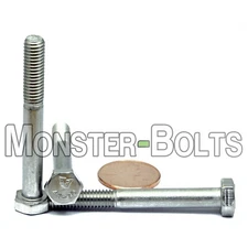 M6-1.00 x 50mm (PT) Stainless Steel Hex Cap Bolt / Screw, Coarse DIN 931 A2 18-8