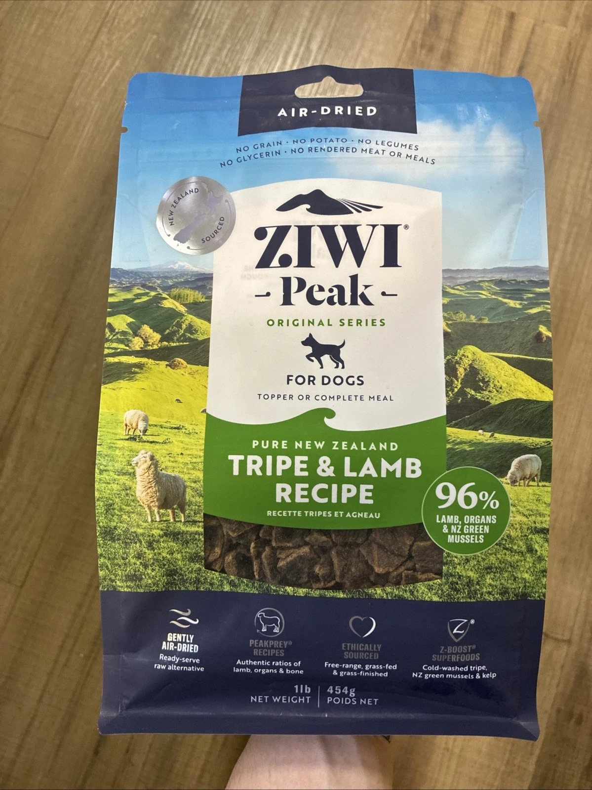 Ziwi Peak Air-Dried Tripe & Lamb Recipe For Dogs 1Lb