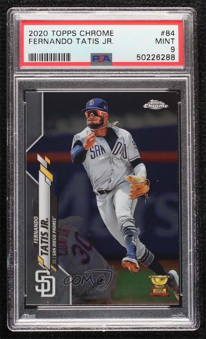 2020 Topps Chrome Fernando Tatis Jr (Fielding) #84 PSA 9 MINT 02u0