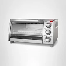 4-Slice Toaster Oven Countertop with Natural Convection, Stainless Steel