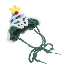 Christmas Tree Knitted Dog Hats - Pet Crochet Dog Hats - Christmas Costume