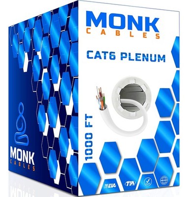 CAT6 Plenum Cable 1000ft | UTP, 23AWG, 550MHz | DSX-8000 Certified | Most Certif