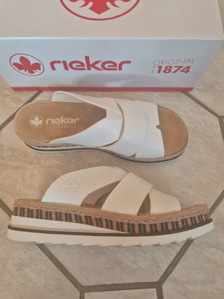 Rieker Sandale Sommer Freizeit Weiß Gr. 38 - Bild 4 von 4