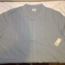 MUTUAL WEAVE MEN'S BIG & TALL 4XL SHORT SLEEVE 100% COTTON BLUE