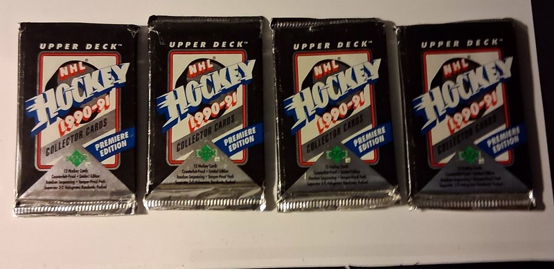 1990-91' Upper Deck Hockey Premier Edition  Lot of (4) Unopened, Factory Sealed!