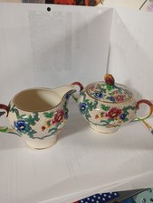 Royal Caldon Victoria Creamer & Sugar Bowl SET  (S52)