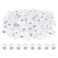100 Pcs Clothes Hanger Markers, Number 29 Tag for Clothing Hangers, White