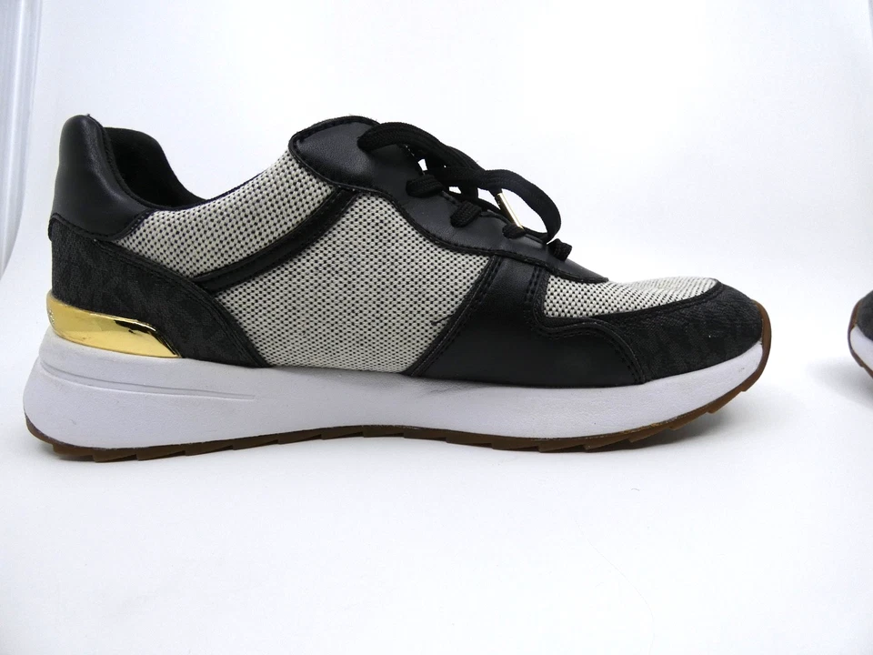 Michael Kors Women's Black/Gold/Brown Monogram Trainer Designer Sneakers Sz 9 M - Image 4 of 4