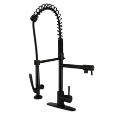 Kingston Brass LS850.DL Concord 1.8 GPM 1 Hole Pre-Rinse Kitchen - Black