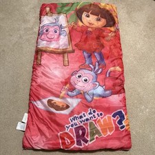 Vintage Dora The Explorer Sleeping Bag Boots Nickelodeon Draw Blanket