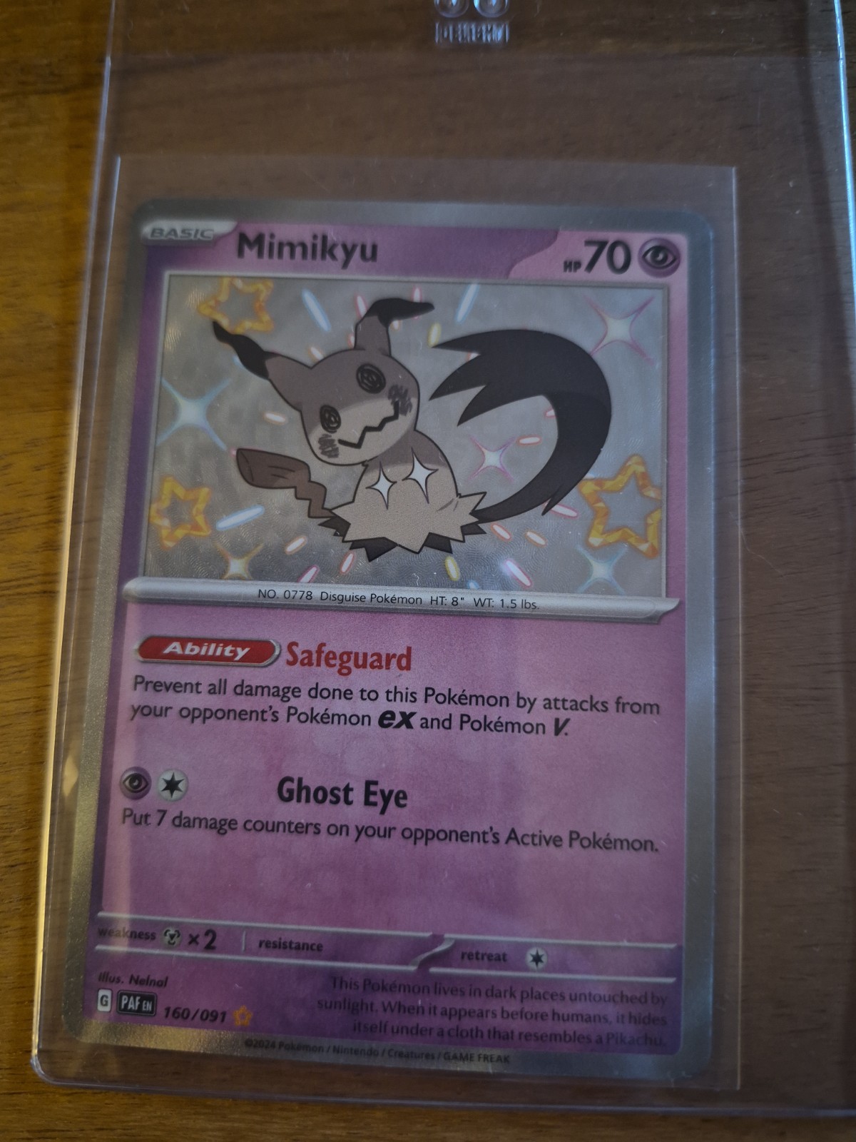 Mimikyu 160/091 SV: Paldean Fates Holo