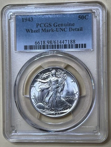 1943 Walking Liberty Half Dollar - PCGS - Uncirculated - Wheel Marks