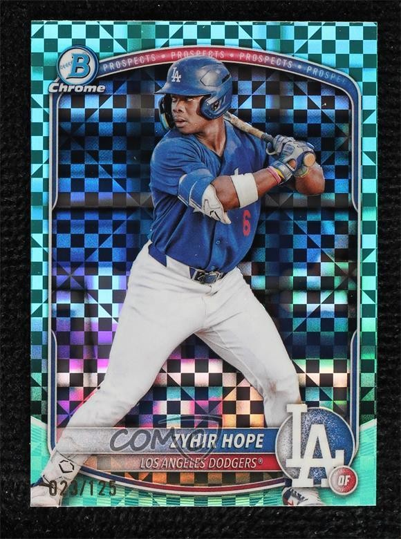 2025 Bowman Chrome Prospects Aqua X-Fractor 23/125 Zyhir Hope #BCP-2 sc8