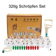 Schröpfen Set Mit 32 Schröpfgläser Aus Kunststoff Schröpfen Set Vakuum Massage