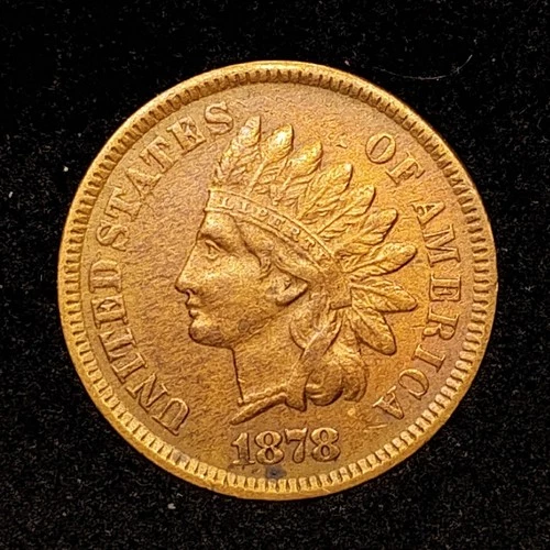 1878 Indian Head Cent Penny - Almost Uncirculated
