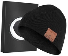 Wireless Beanie Hat Headphones Unique Christmas Tech Gifts Black