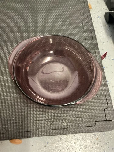 Vtg Cranberry Purple PYREX 023 1.5 Glass Casserole Dish Mixing Bowl Vintage