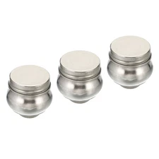 2" x 2" Palette Cups Paint Pot Container Cup with Lid and Clip, Silver 3pcs