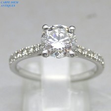 LUXURY 1.01CT GIA H SI2 DIAMOND 950 PLATINUM ENGAGEMENT RING UK L 1/2 & US 5 7/8