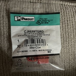 24 Panduit CJ5E88TGRD with Enhanced GIGA TX-5E  Jack Module 
