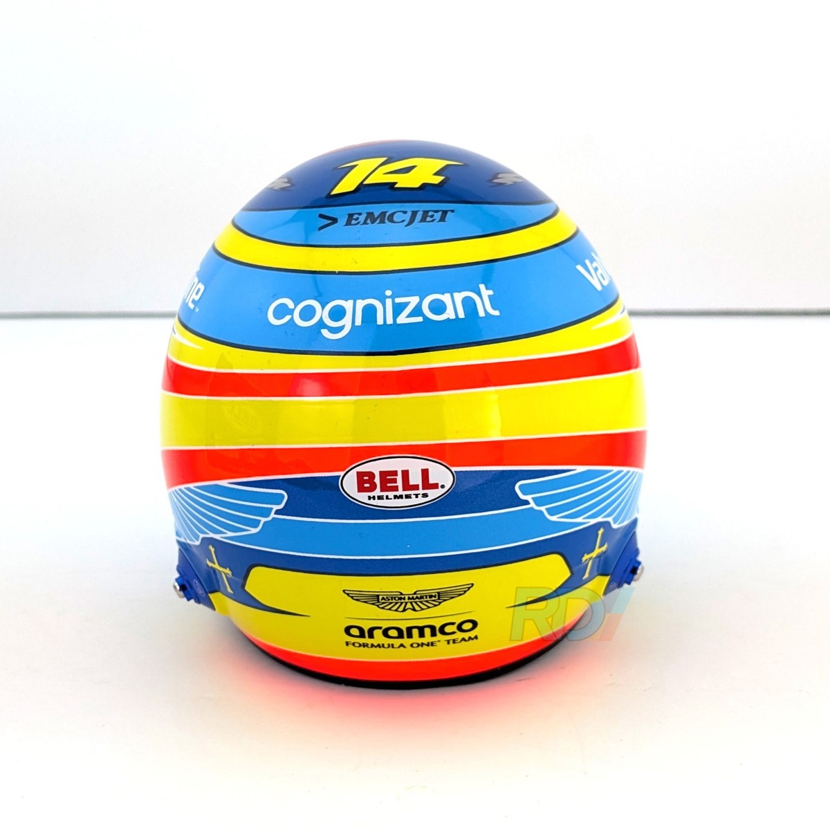 2025 Fernando Alonso Mini Helmet - 1:2 Scale - Bell F1 Aston