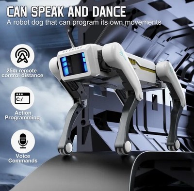New Upgraded Intelligent Smart Robot Dog with Wireless Remote & AI Voice Control