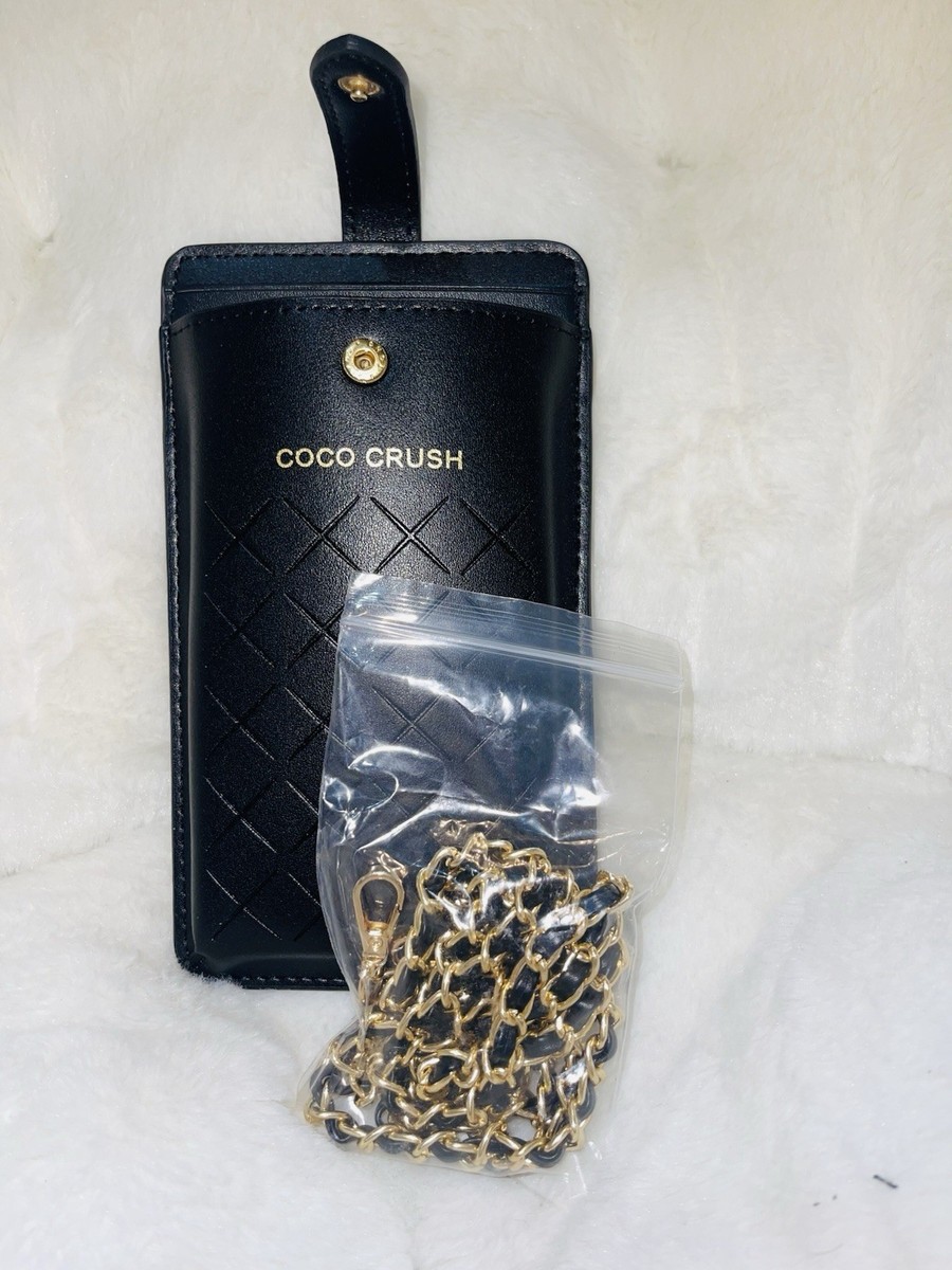 Auth CHANEL Coco Crush Limited Edition Black Leather Smartphone