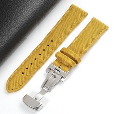 Nylon Sailcloth Watch Strap Butterfly Clasp Quick Release 18-24mm