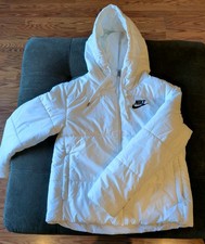 Nike White Reversible Puffer Jacket Sz M RN#5...