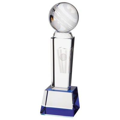 R4US Tribute Cricket Crystal Trophy Award 180 mm kostenlose Gravur