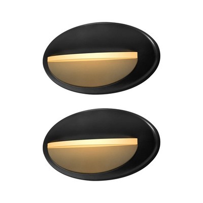 GKOLED 2-Pack Low Voltage LED Oval Riser Step Light, Landscape Stair Lights, 2W