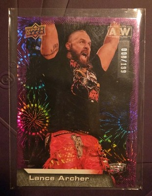 2022 UPPER DECK AEW LANCE ARCHER  PURPLE PYRO #D/199