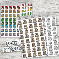 Books Stickers, Mini Icon Reminder Planner stickers, Journals, Scrapbooks