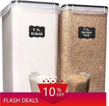 NEW.2-Piece Set, Extra-Large Capacity Food Storage Containers with Airtight Lids