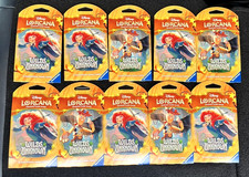 Disney Lorcana TCG Wilds Unknown Sleeved Booster Packs Lot of 10x    NEW SEALED