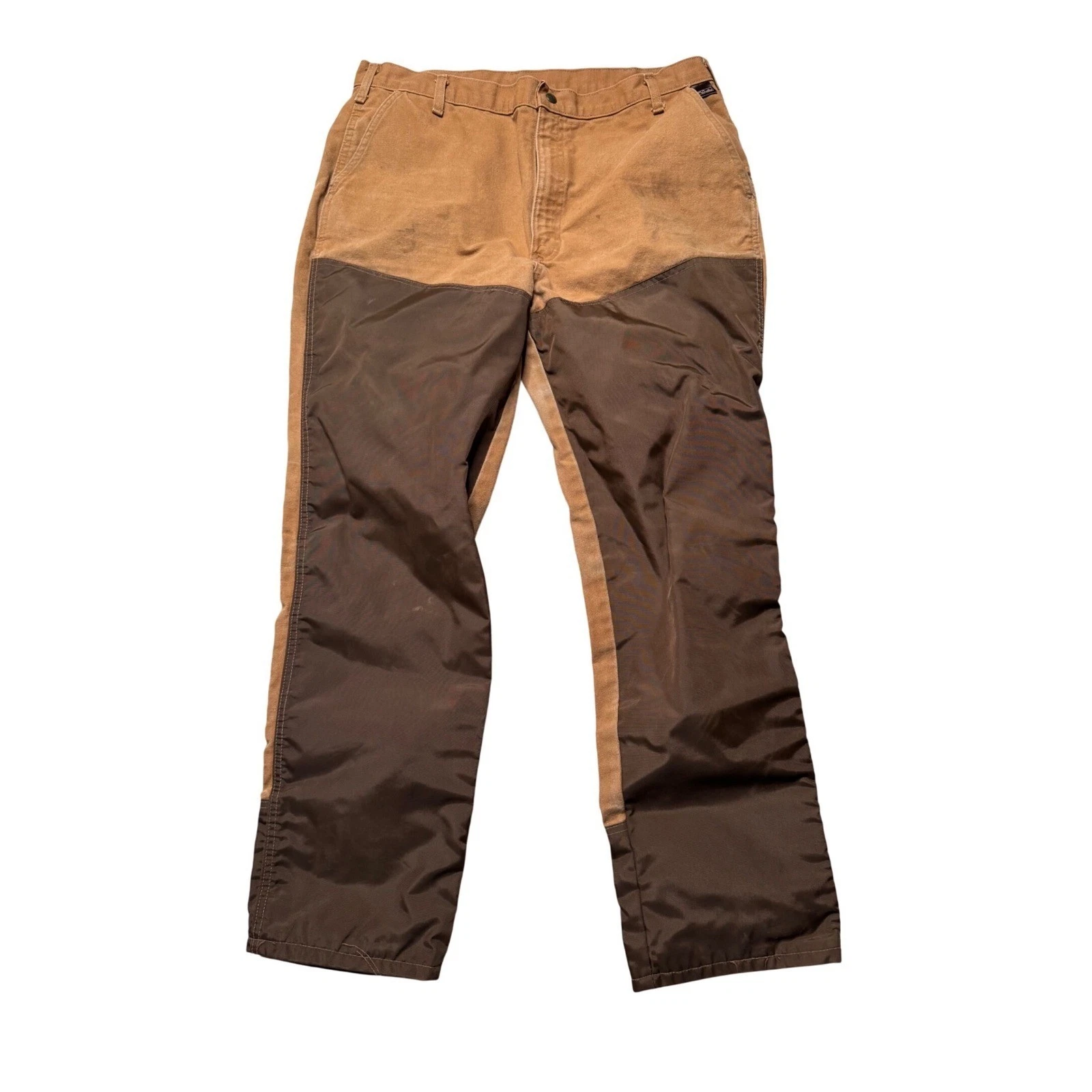 Walls Mens Tan Brown Double Knee Work Pants Reinforced Workwear Size 40x31