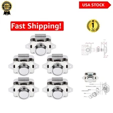 Polished Electroplated Silver Push Button Locks - 5 PCS for Keyless Convenience