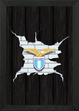 Poster arte da parete con cornice logo SS Lazio quadro stampa su tela