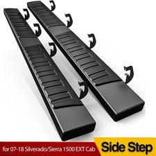Running Boards for 2007-2018 Chevy Silverado Double Cab 6inch Side Step Nerf Bar