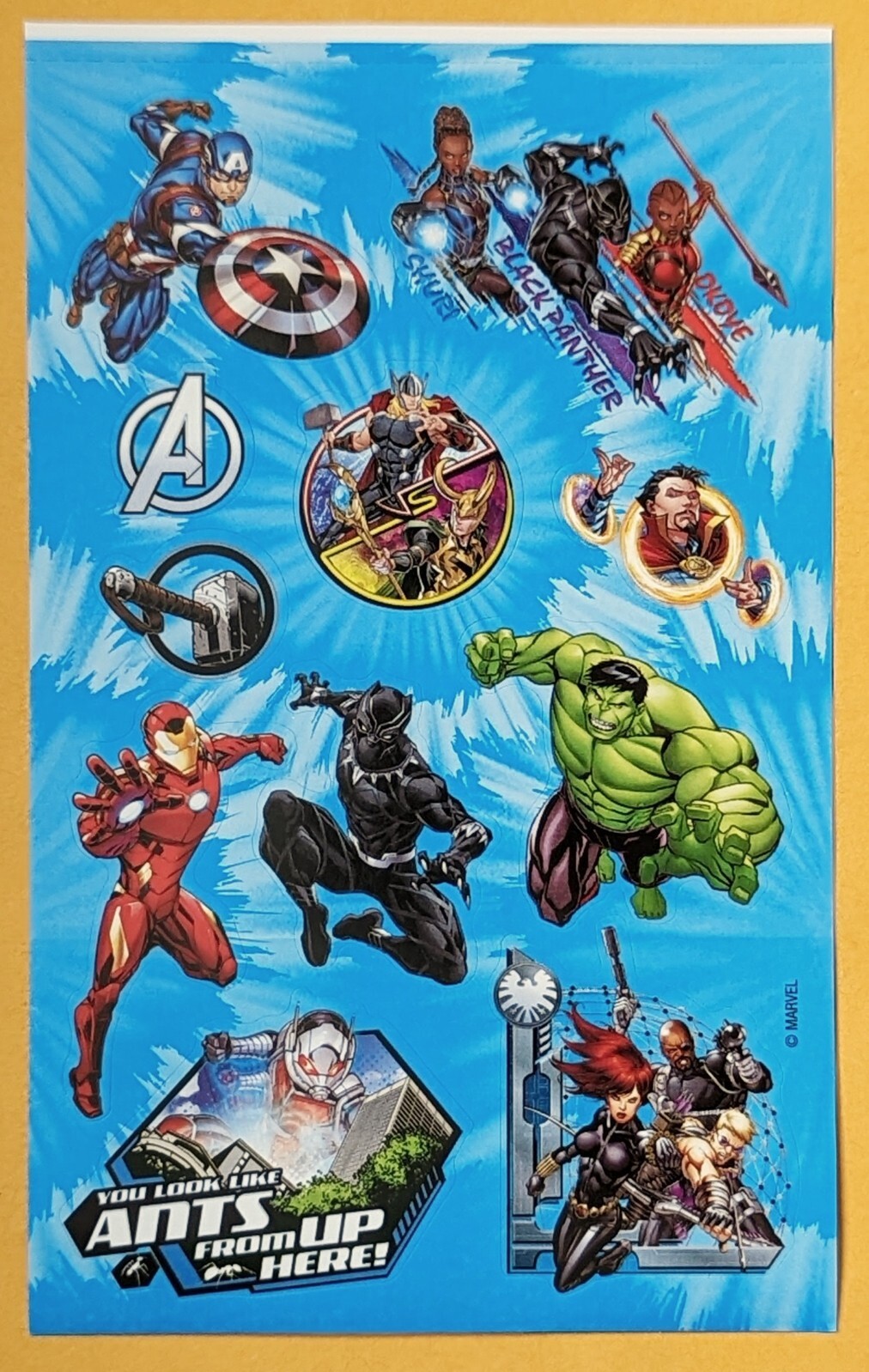 Marvel Avengers Sticker Sheet eBay