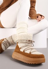 High Quality Designer Fur Lined Snow Boots by  'L'Aminah BRAND NEW IN BOX