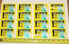 Mars MEI yellow decal label sets for bill acceptor validators, qty 4 for 1 price