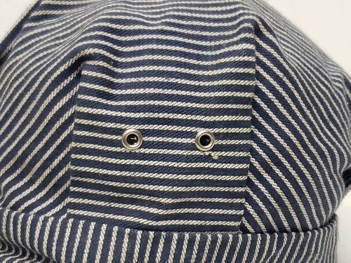 1940's Big Smith Hat Sanforized Hickory Striped Railroad Hat Cap sz Medium - Picture 6 of 10